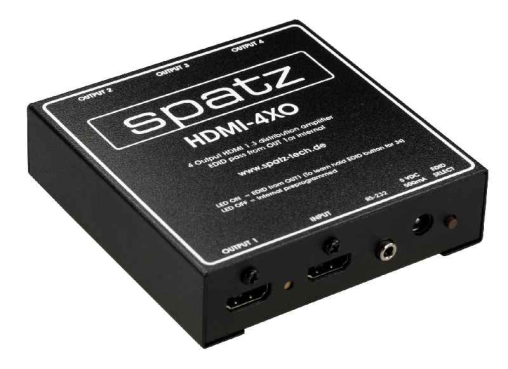 HDMI-Verteilverstärker 1:4, Spatz SP-HDMI-4XOSP, 1-In HDMI / 4-Out HDMI (Spezial)